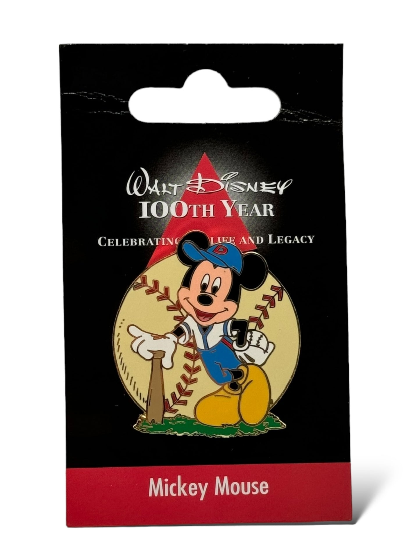 JDS Walt Disney 100th Year Disney Store Baseball Mickey Pin