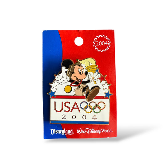 Disney Parks USA Olympics 2004 Mickey Torchbearer Pin