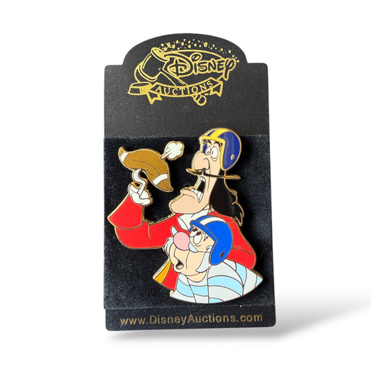 Disney Auctions Football Captain Hook and Mr. Smee Pin