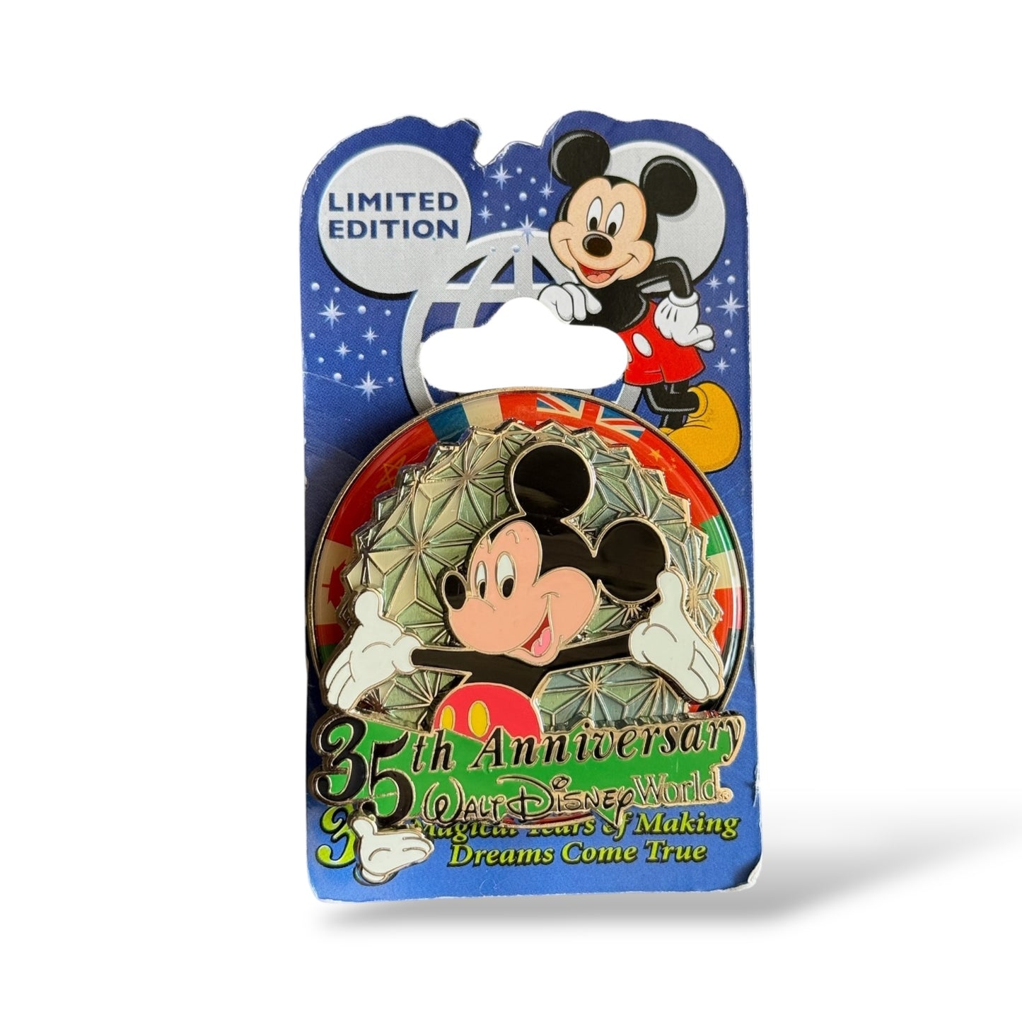 WDW White Glove 35th Anniversary Mickey at Epcot Pin