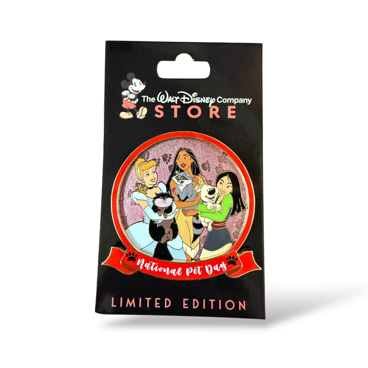 DEC National Pet Day 2025 Cinderella, Pocahontas, and Mulan Pin