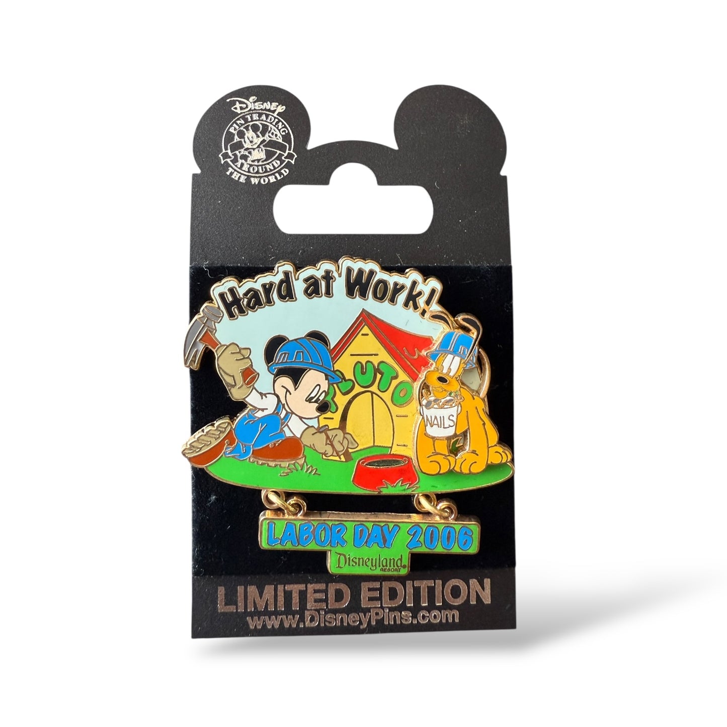 DLR Labor Day 2006 Hard at Work Mickey and Pluto Pin