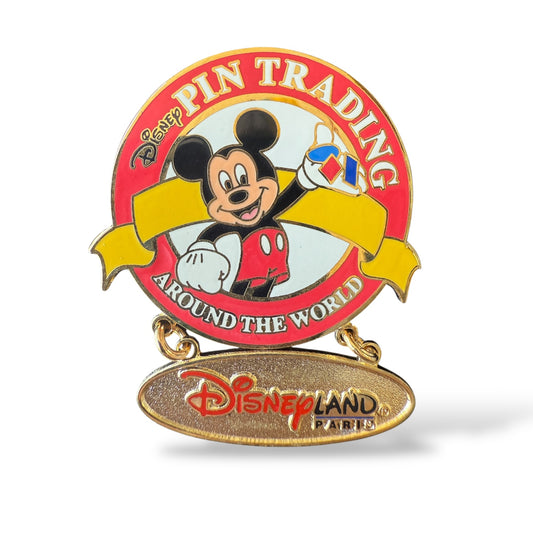DLRP Mickey Pin Trading Around the World Disneyland Paris Dangle Pin