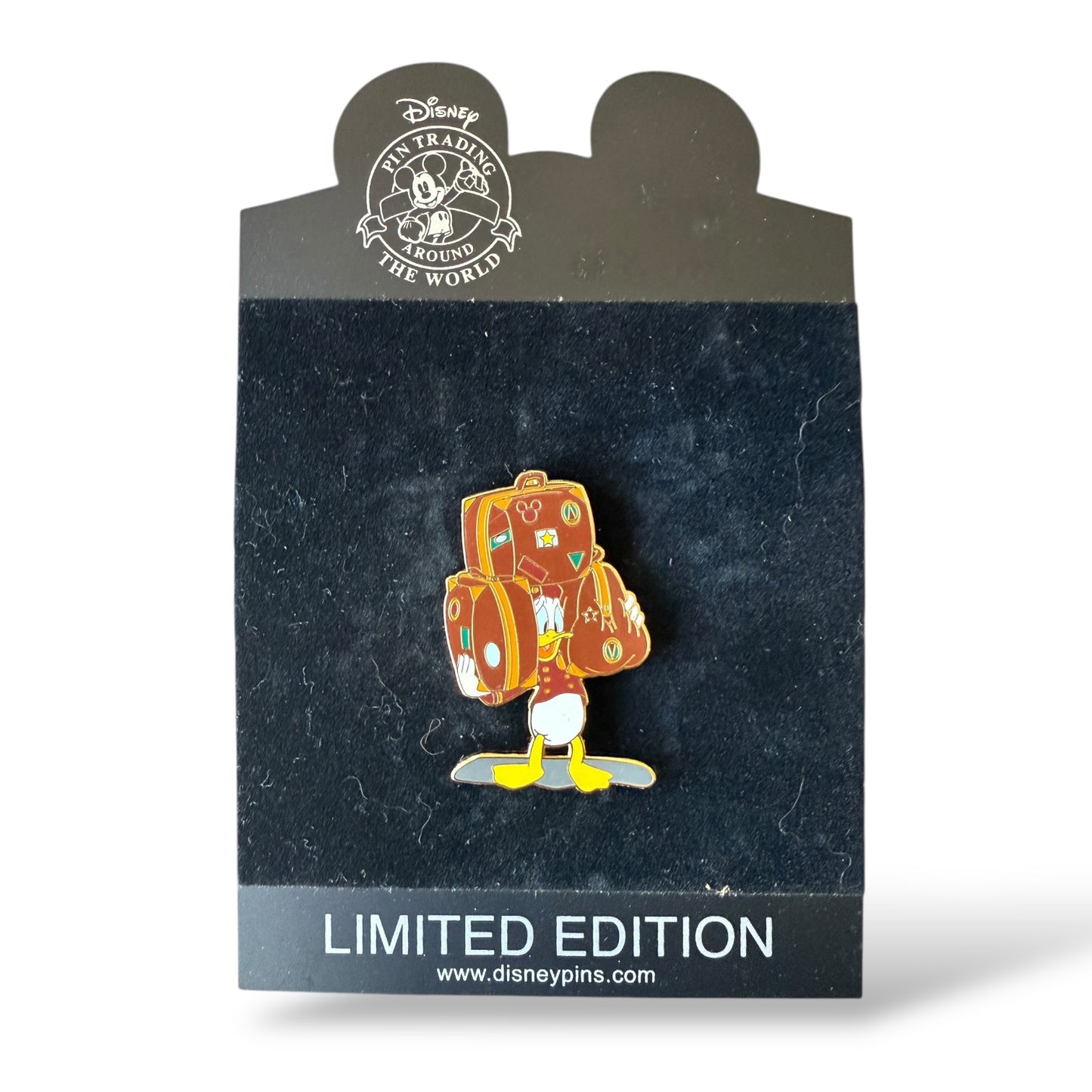 Disney Shopping Labor Day Donald Duck Bell Hop Luggage Pin