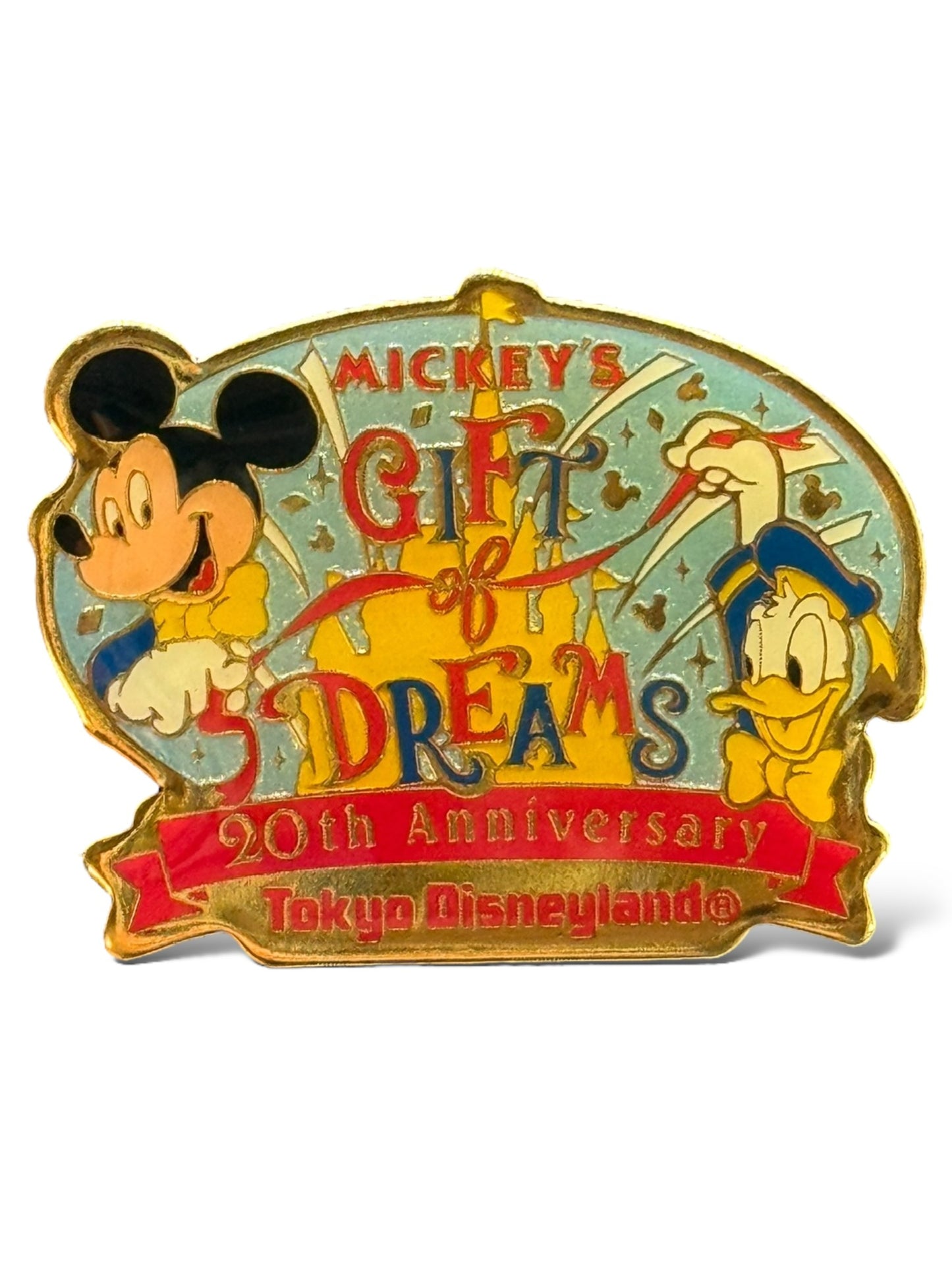 TDR 20th Anniversary Mickeys Gift of Dreams Mickey & Donald Pin