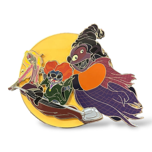 Hocus Pocus Stitch with Pleakley and Jumbaa Fantasy Pin