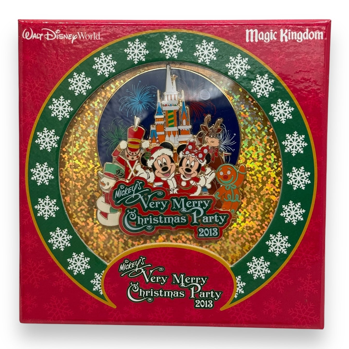 WDW Mickey’s Very Merry Christmas Party 2013 Mickey and Minnie Spinner Jumbo Pin