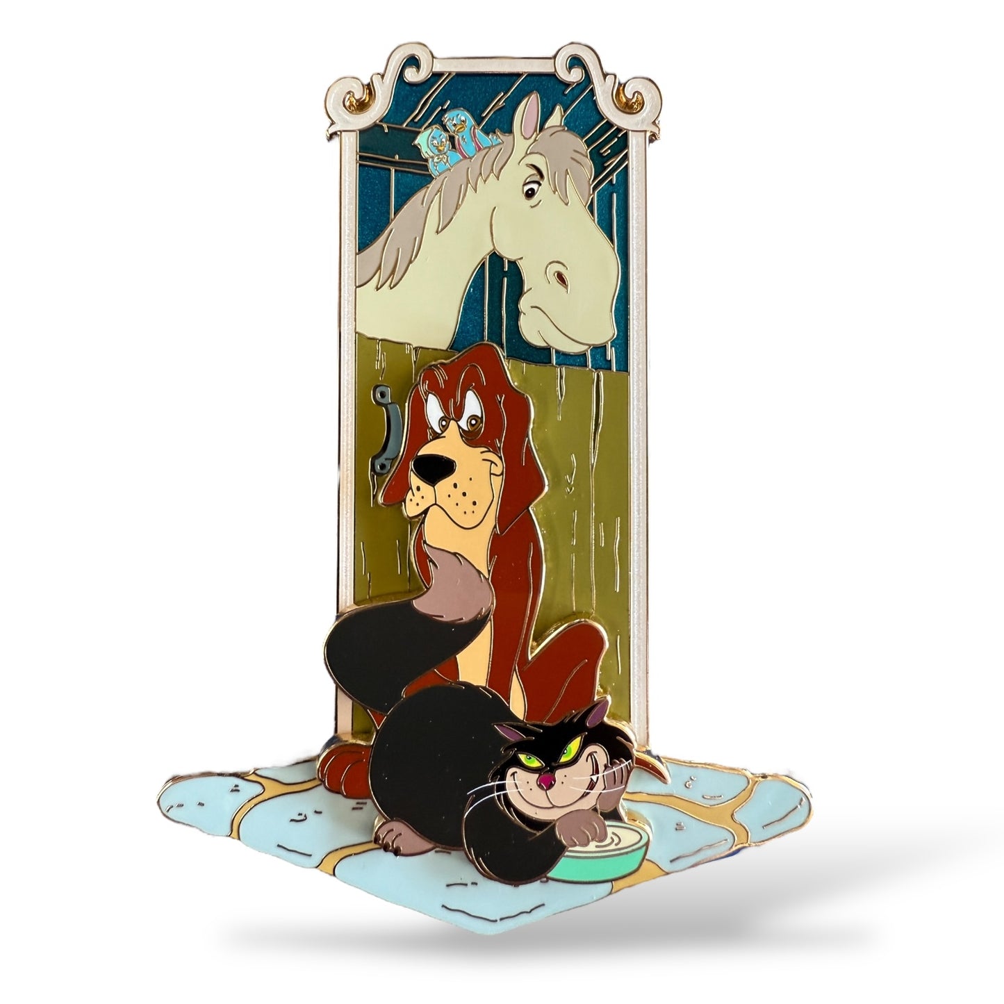 WDI Cinderella 75th Anniversary Jumbo Lucifer, Bruno, and Major Pin