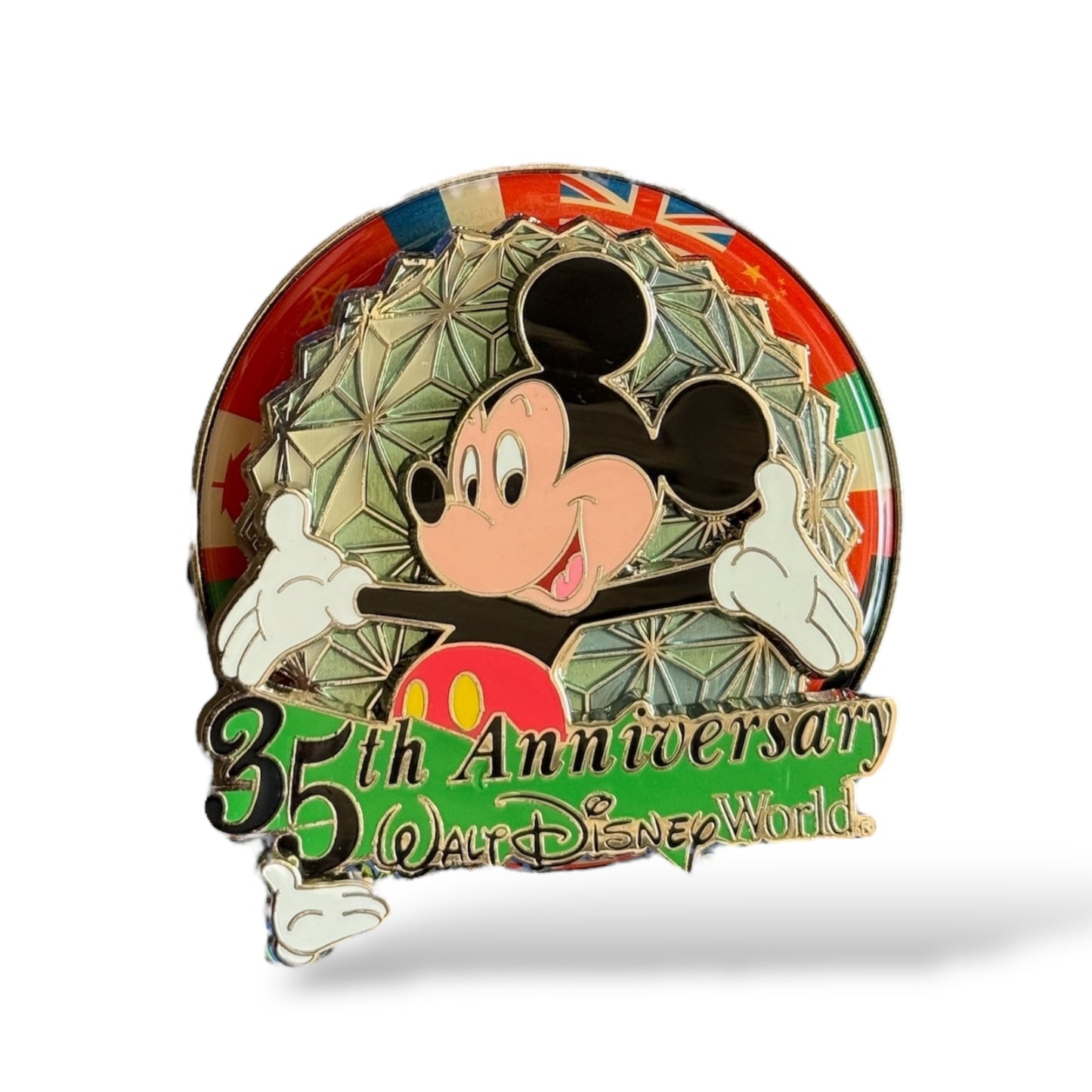 WDW White Glove 35th Anniversary Mickey at Epcot Pin
