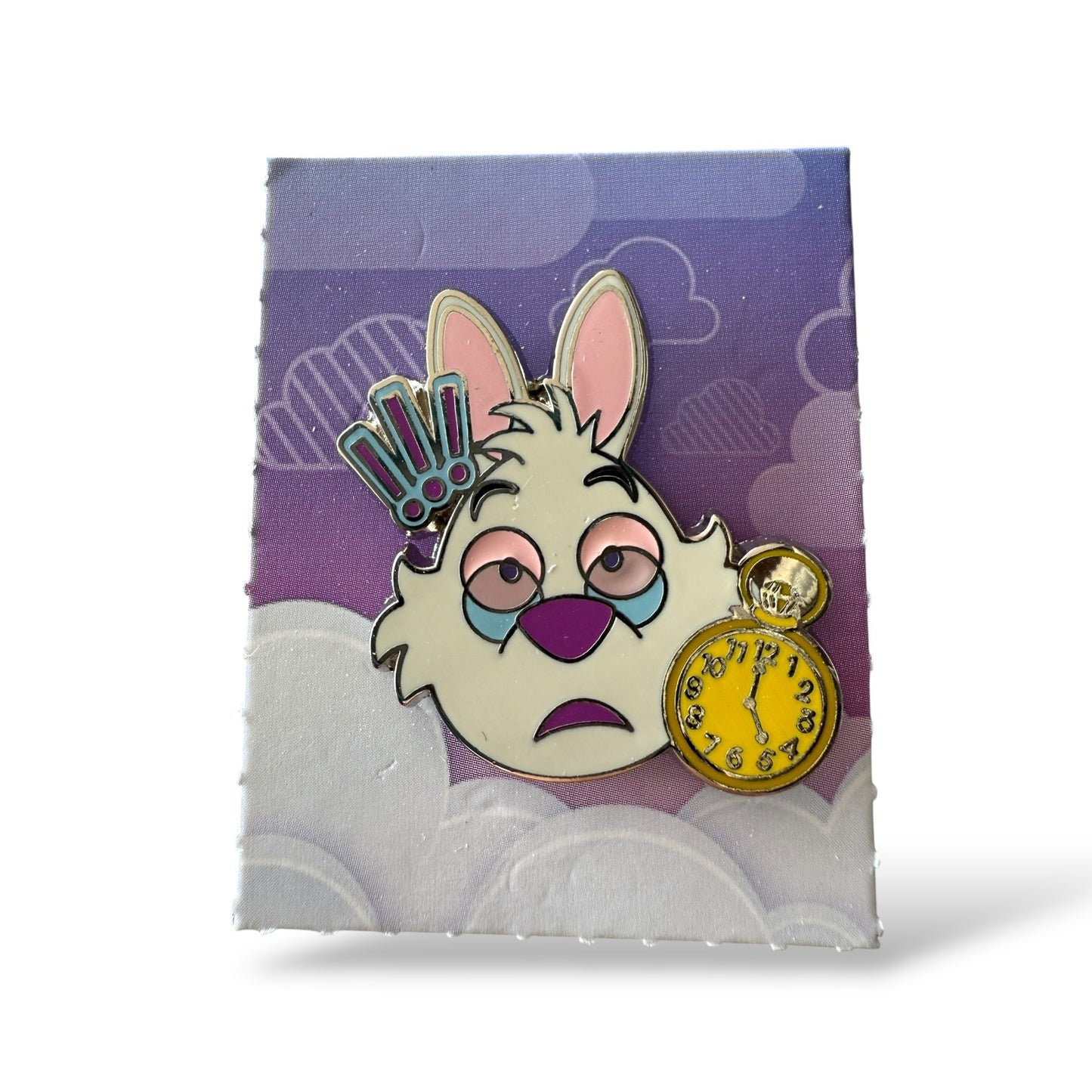 Disney Parks Emoji Blitz White Rabbit I'm Late Pin