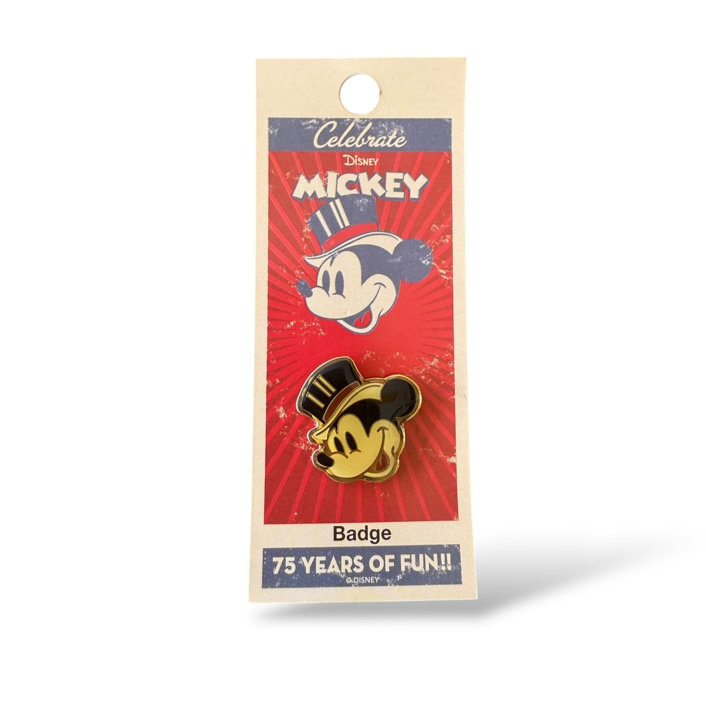 HKDL Celebrate Mickey 75 Years of Fun! Top Hat Pin