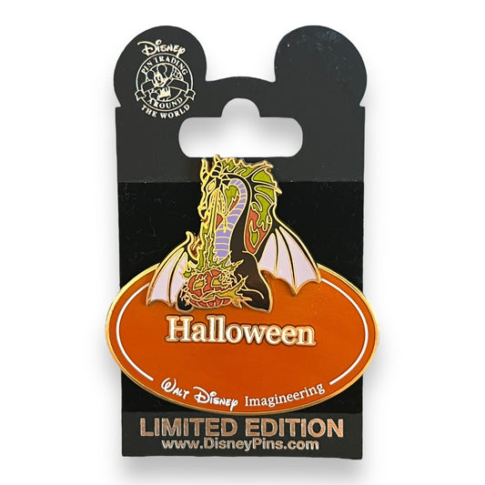 WDI Halloween Name Tag Maleficent Dragon Pin