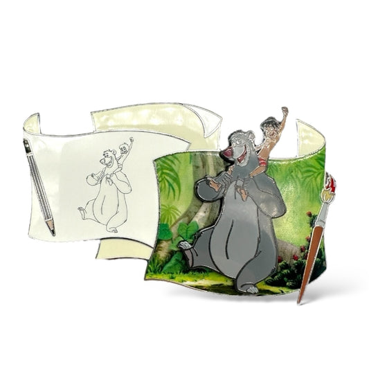 WDI Off The Page Baloo and Mowgli Pin