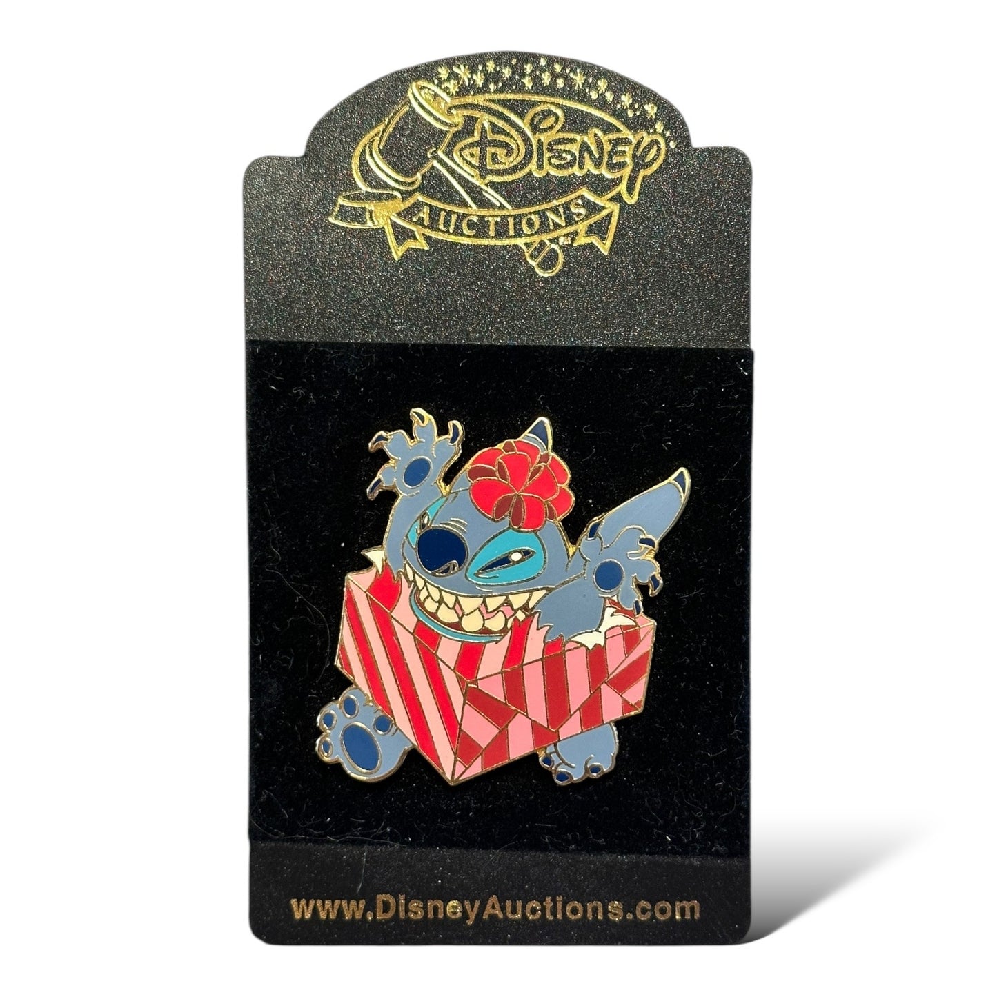 Disney Auctions Stitch Wrapped in a Present Pin