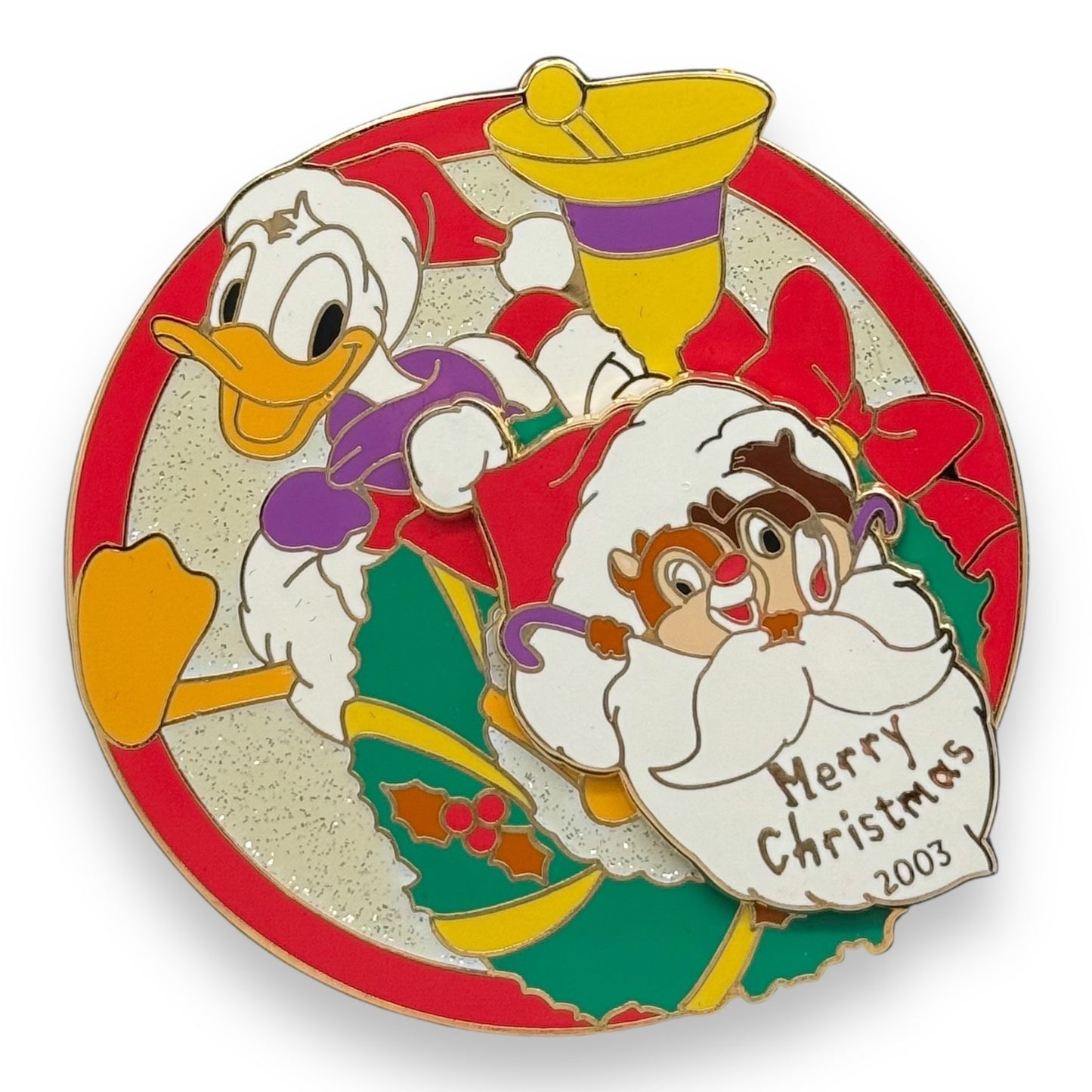 JDS Christmas 2003 Donald Duck, Chip & Dale Santa Claus Pin