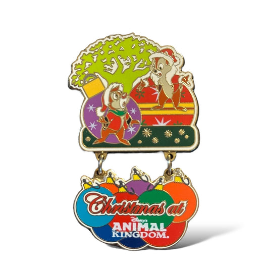 WDW Christmas 2002 Chip n' Dale Animal Kingdom Dangle Pin