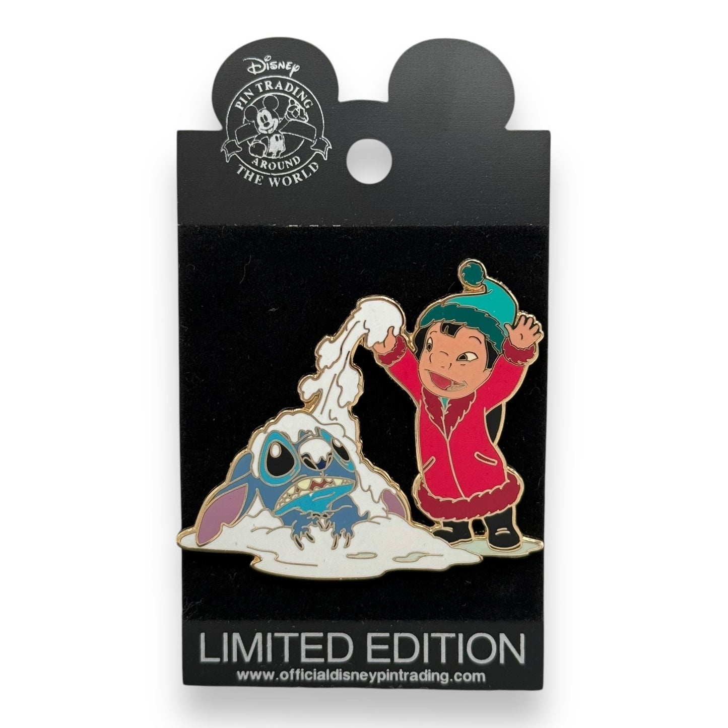 Disney Shopping Lilo and Stitch Winter Snow Fight Pin