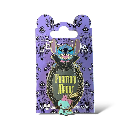 DLRP Phantom Manor Stitch and Scrump Plaque Pin