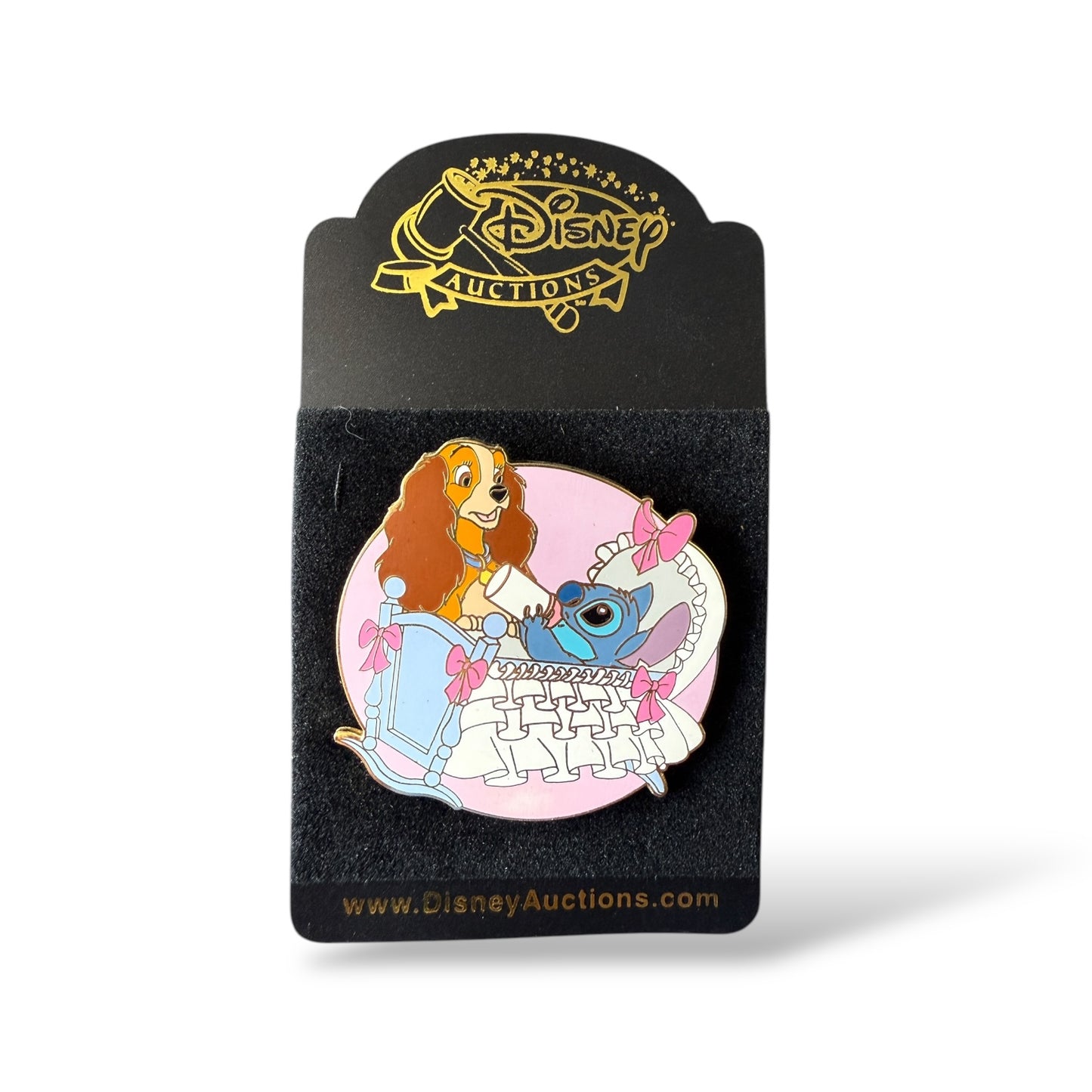 Disney Auctions Stitch in Cradle with Lady Pin