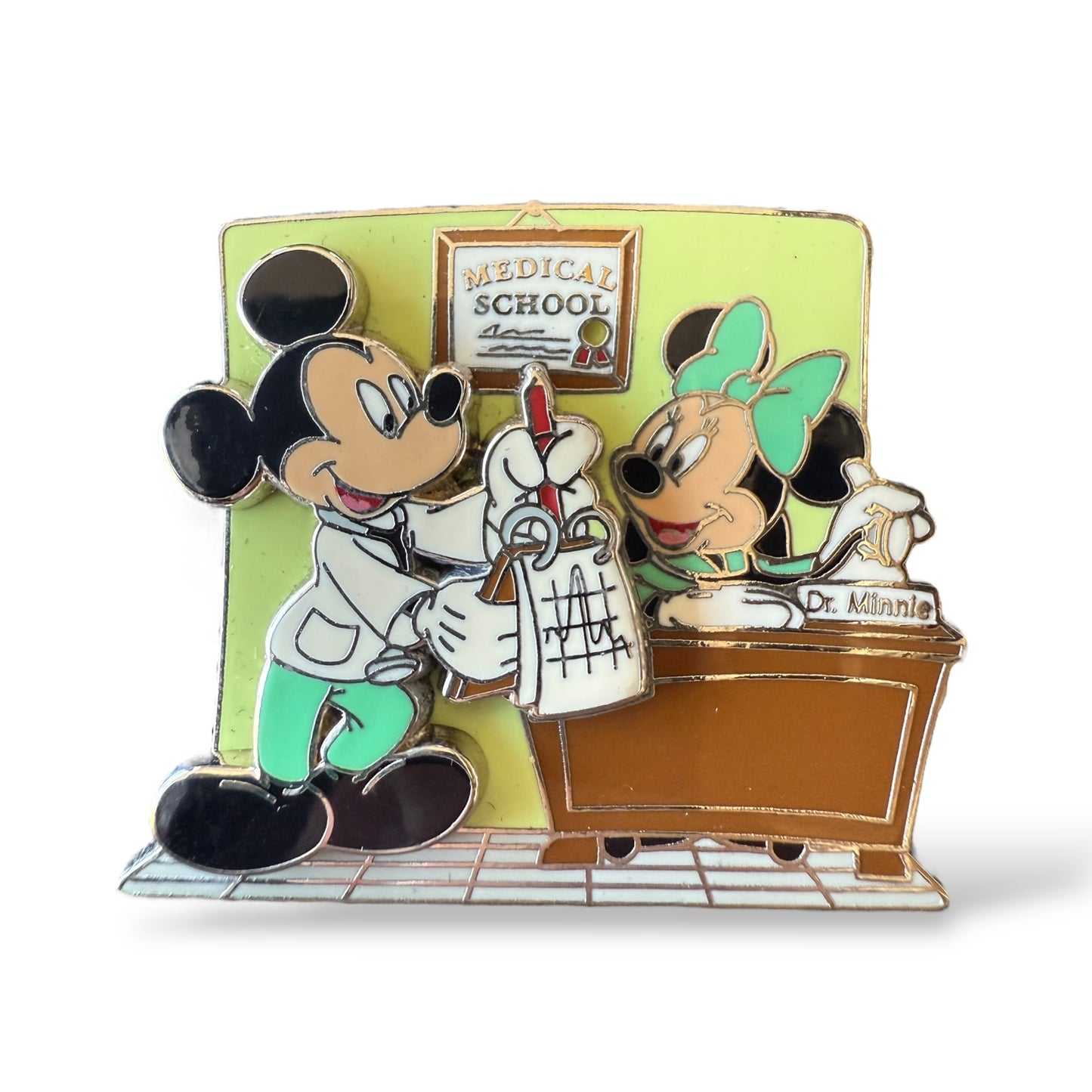 Disney Parks Medical Doctors Mickey and Minnie Mouse 3D Pin