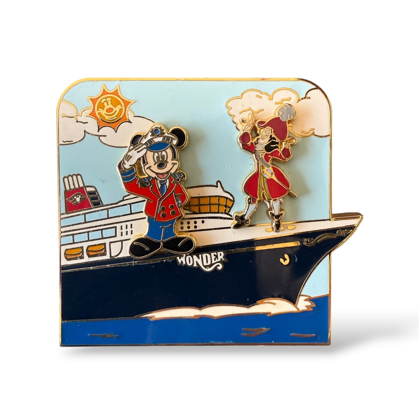 DCL Rescue Captain Mickey Pin Event Build-a-Pin Disney Magic Captain Mickey and Hook Pin