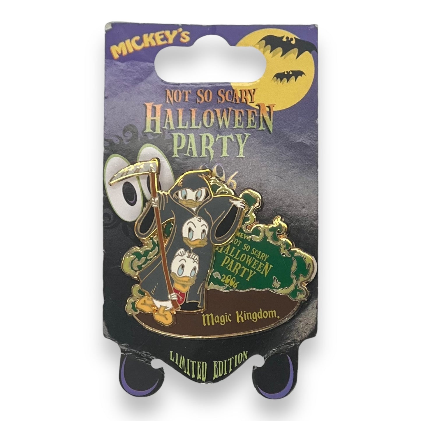 WDW Mickey's Not So Scary Halloween Party 2006 Nephews Grim Reaper Pin