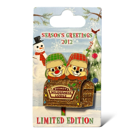 WDW Season's Greetings 2012 Wilderness Lodge Chip n' Dale Pin