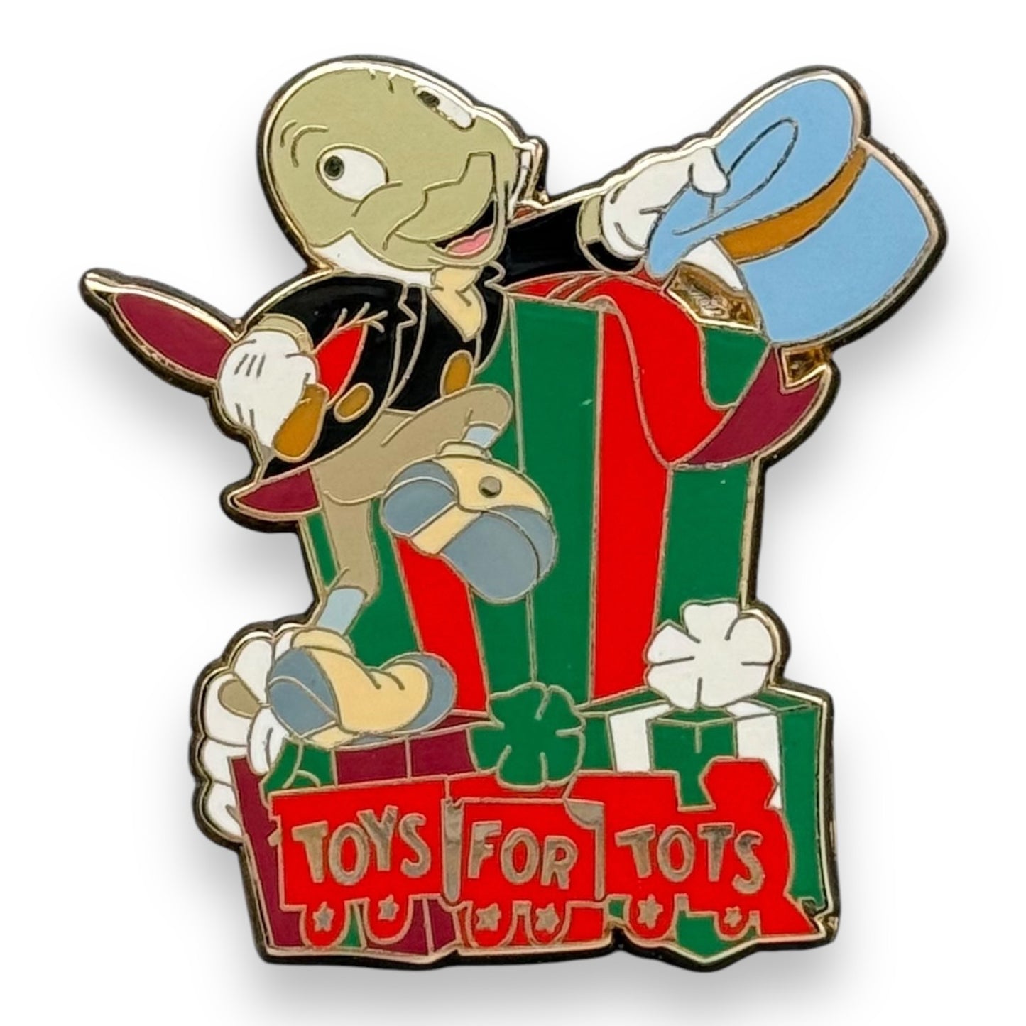 DSSH Holiday Cheer Toys for Tots Jiminy Cricket Pin