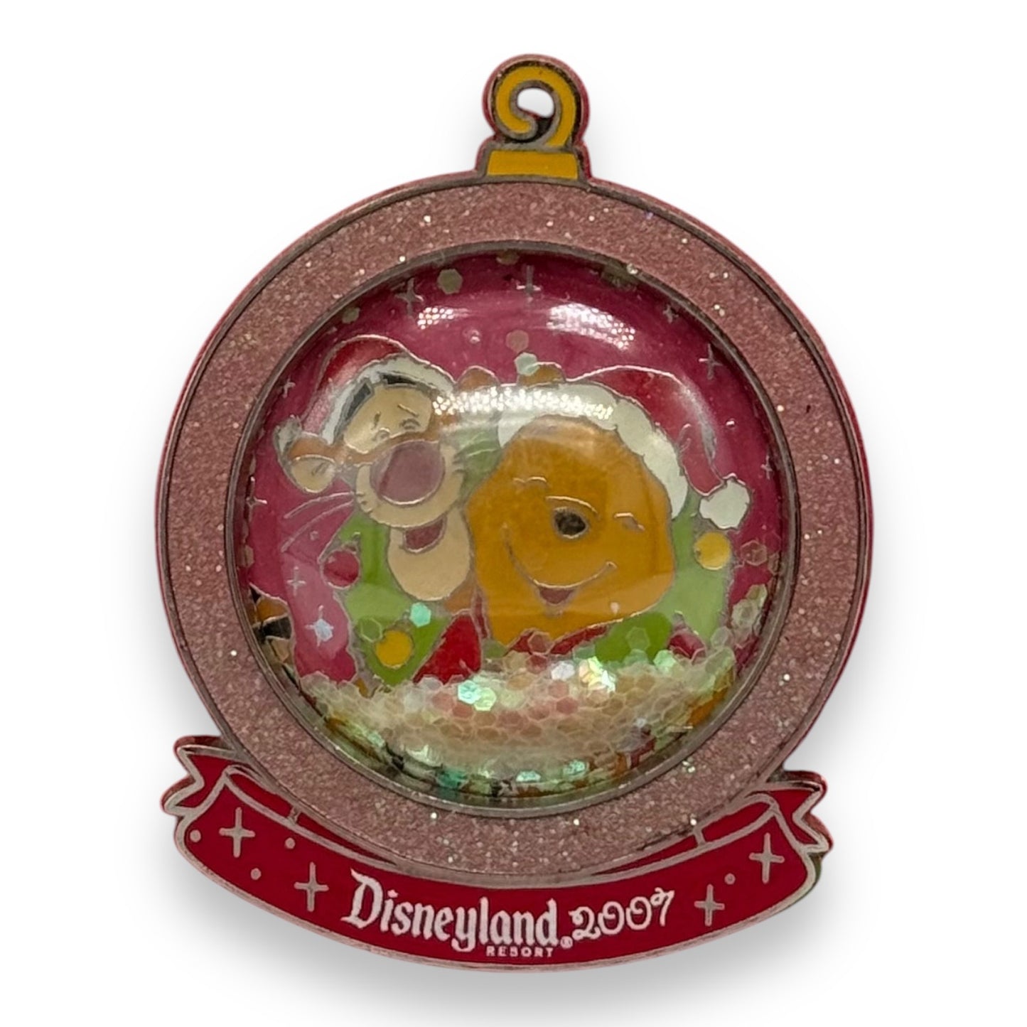 DLR Holiday Snow Globe Pooh and Tigger Pin