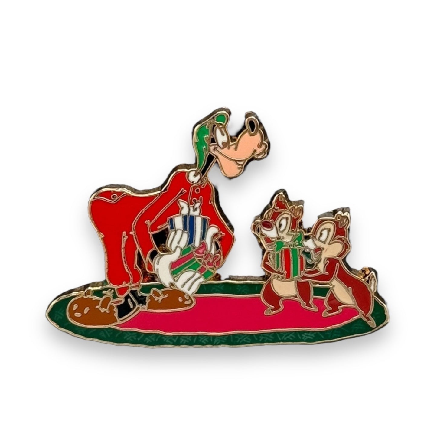 Disney Shopping Goofy, Chip n' Dale Christmas Pin