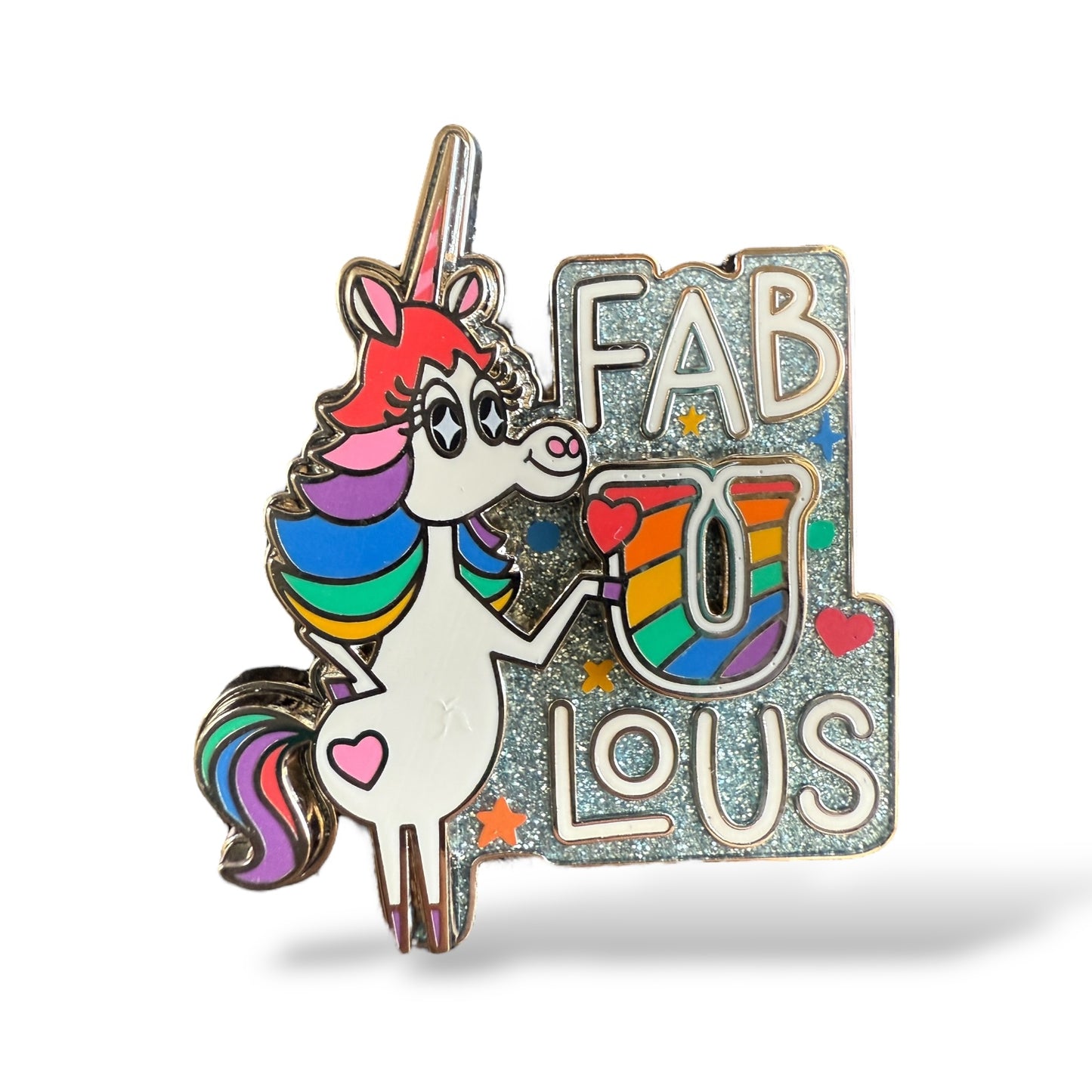 UKDS Pride Fabulous Inside Out Rainbow Unicorn Pin