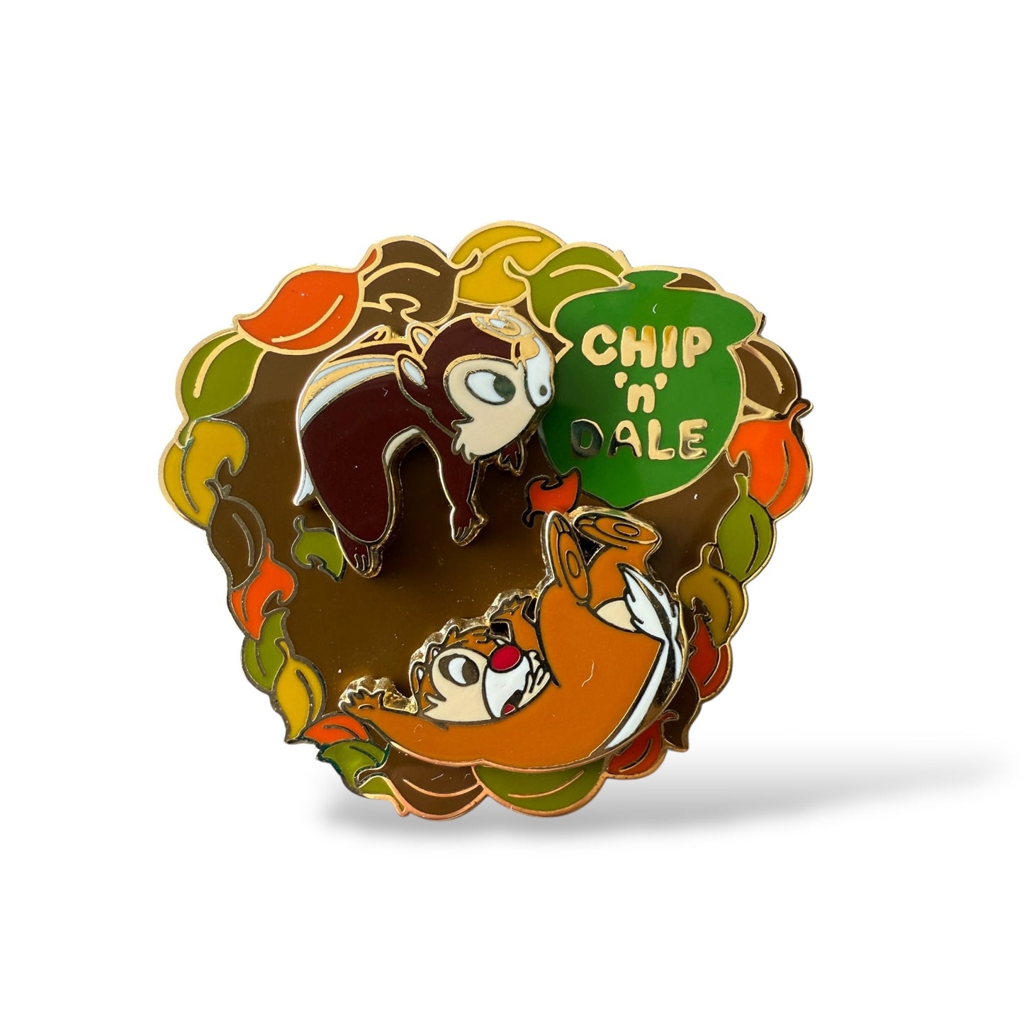 JDS Autumn Chip n' Dale Tumbling Spinner Pin