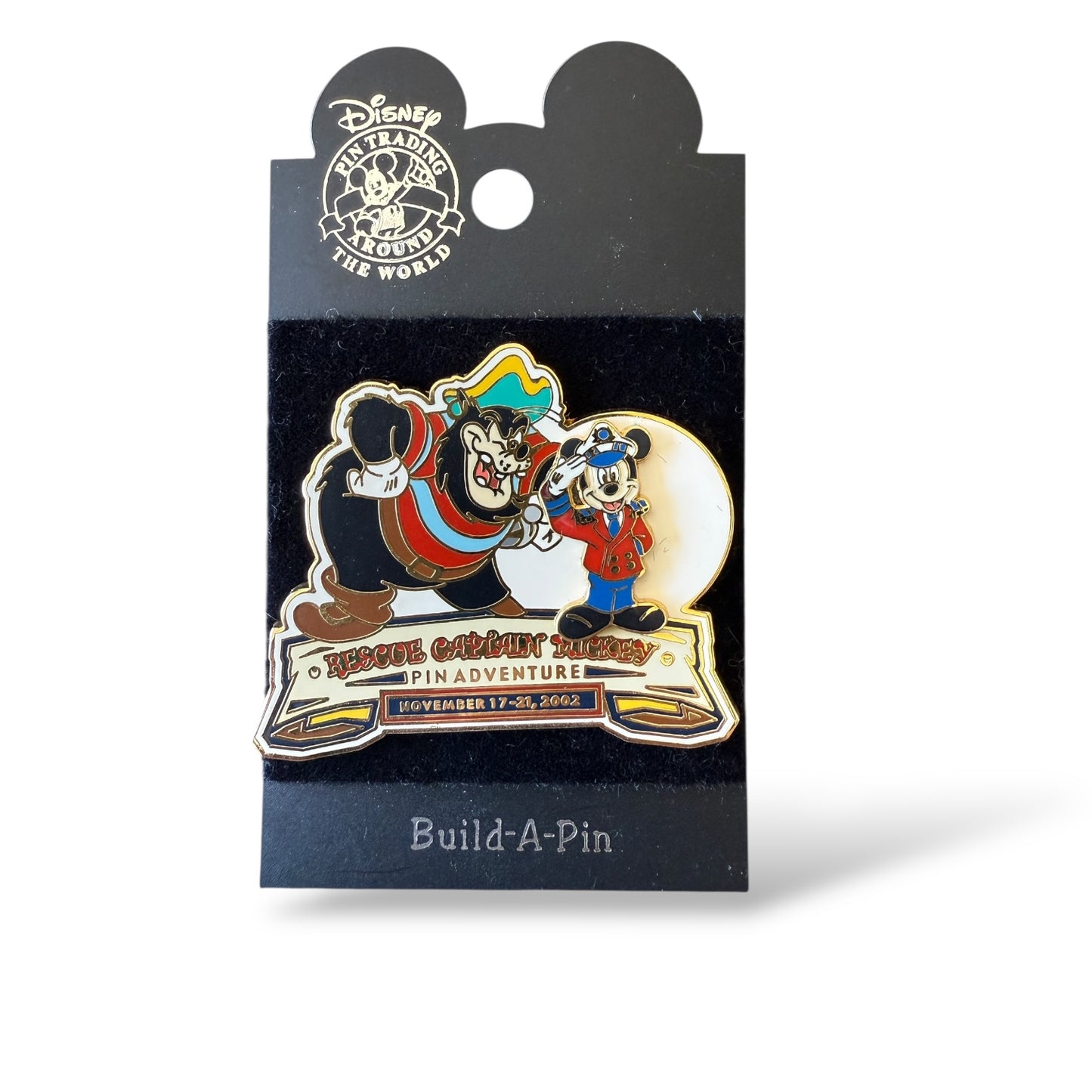 DCL Rescue Captain Mickey Pin Event Build-a-Pin Mickey Pin