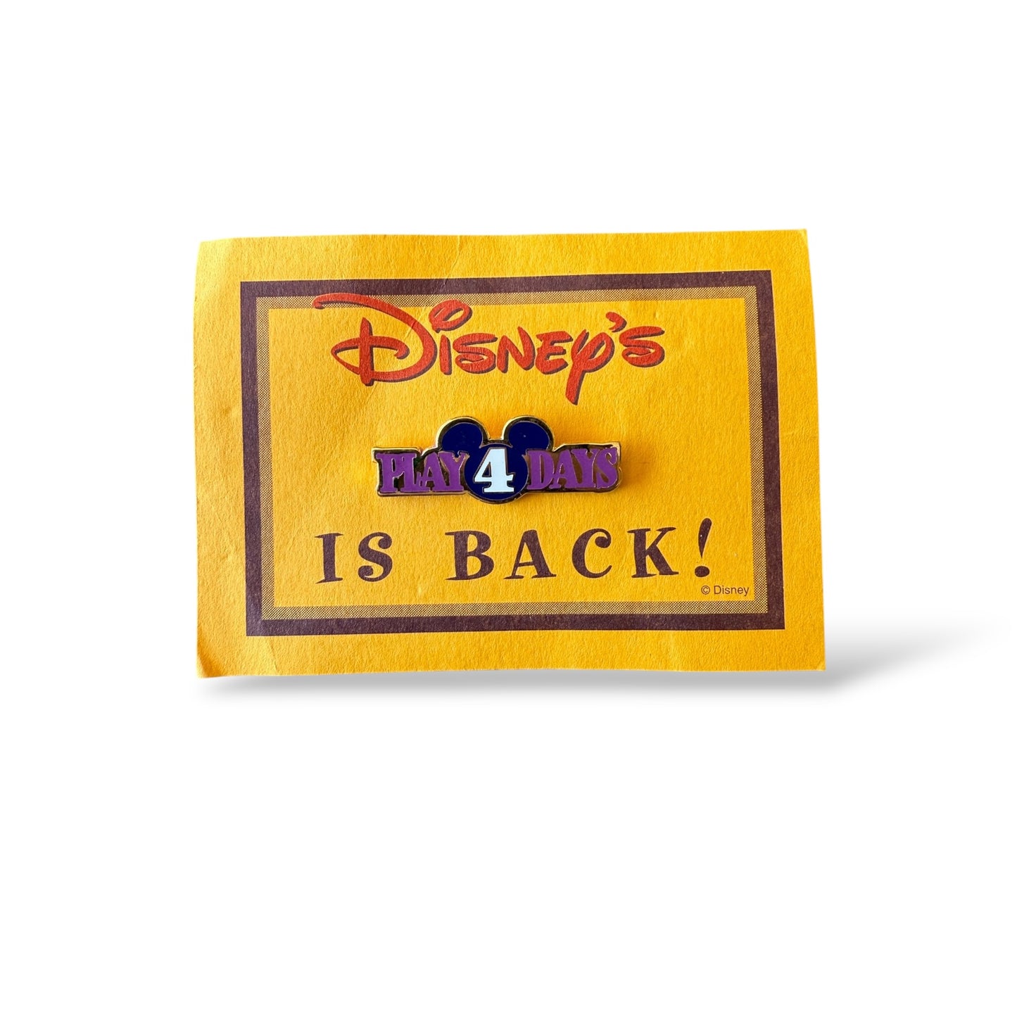 WDW Play 4 Days Is Back Pin