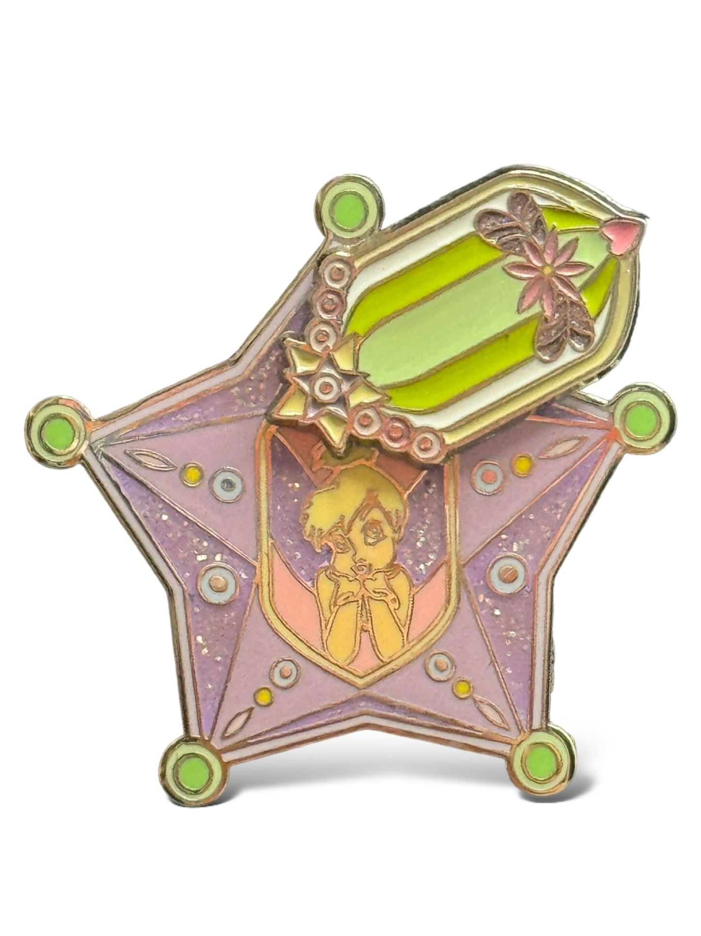 JDS Tinker Bell Window Purple Star Slider Pin
