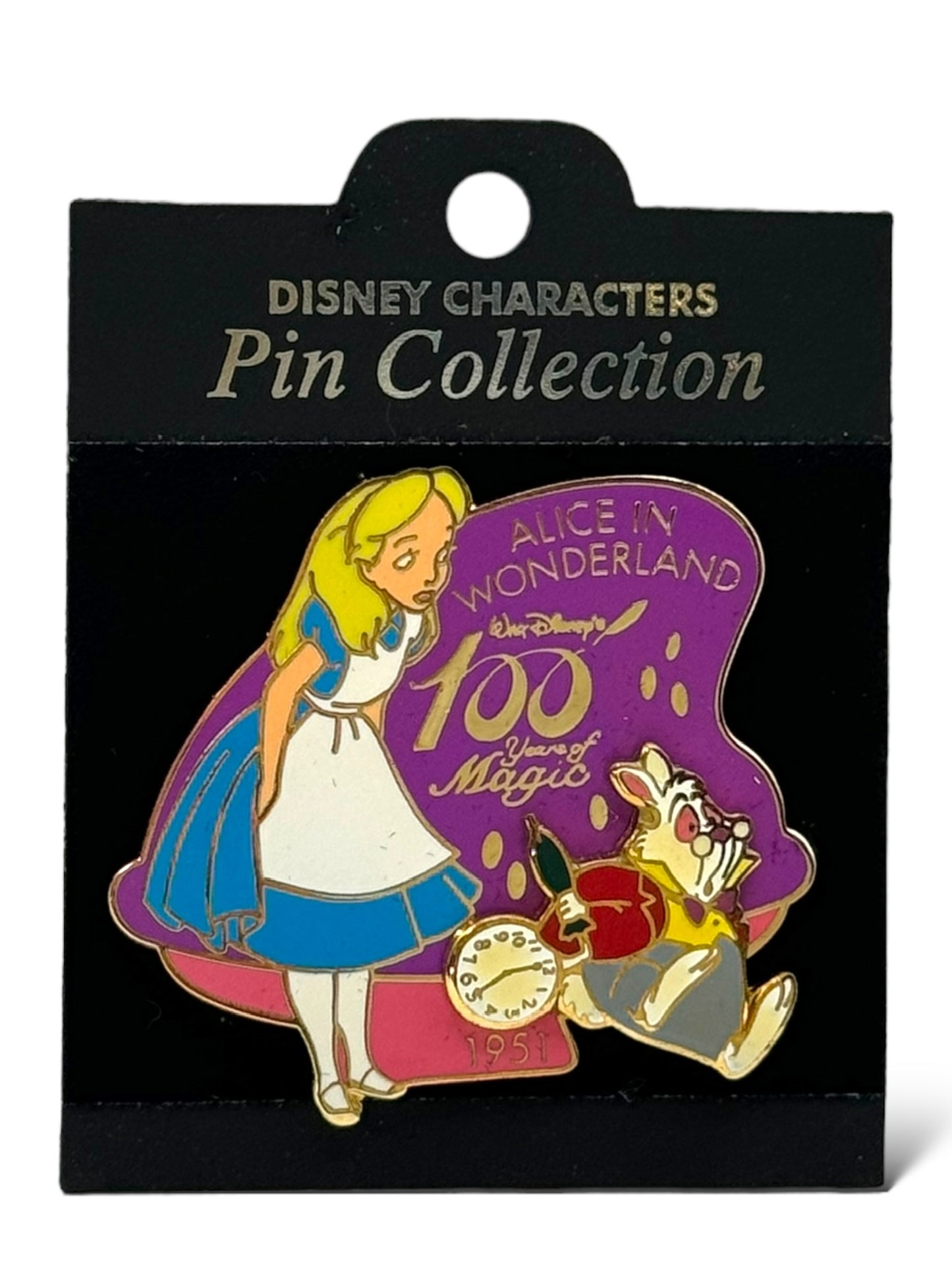 JDS 100 Years of Magic Alice and White Rabbit Pin