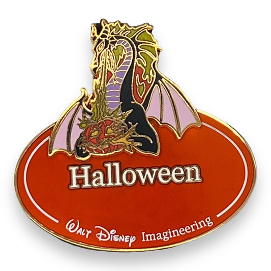 WDI Halloween Name Tag Maleficent Dragon Pin