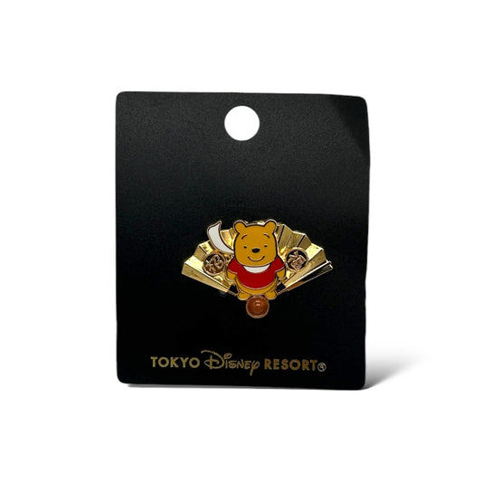 JDS Omikuji Gold Fan Winnie the Pooh Pin