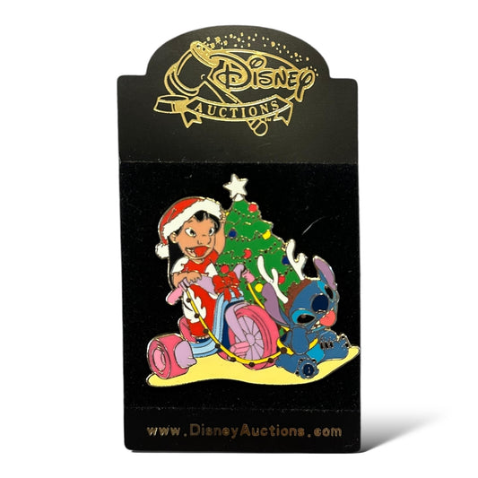 Disney Auctions Lilo and Stitch at Christmastime Pin