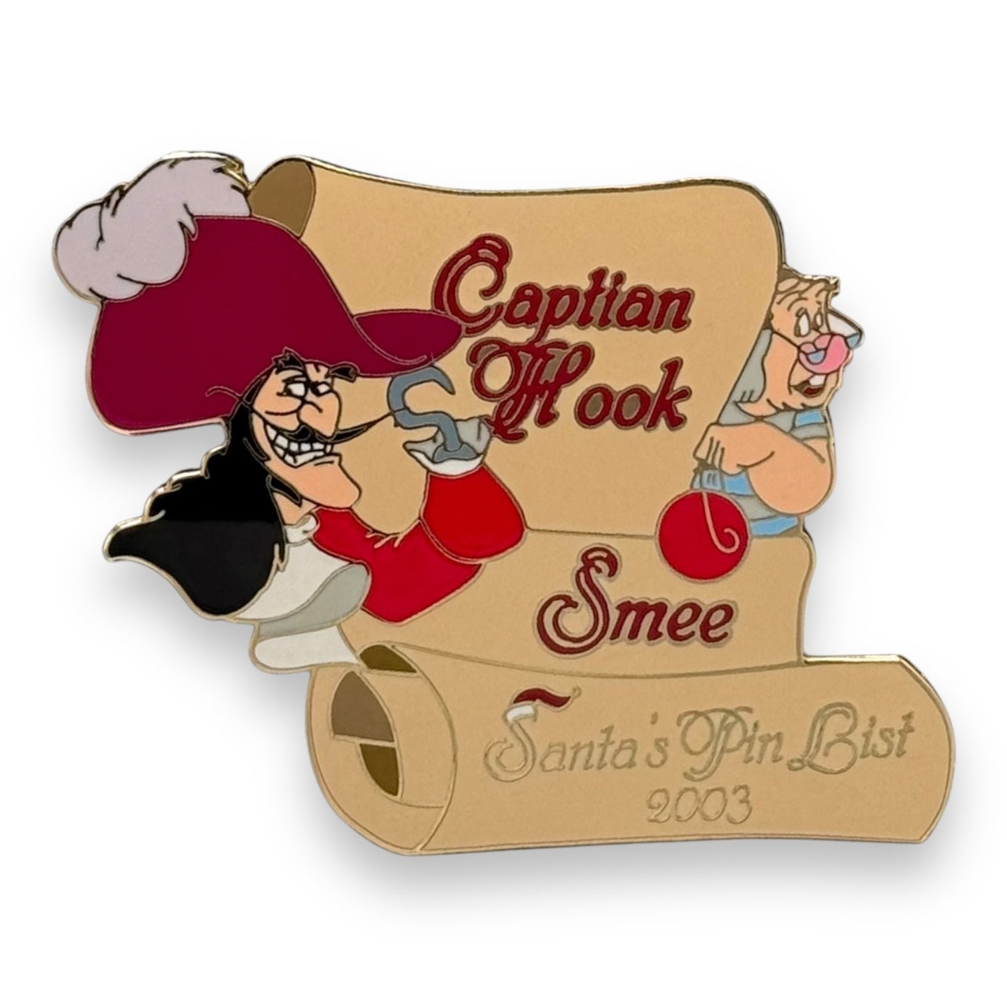 WDW Santa's Pin List Captain Hook Pin