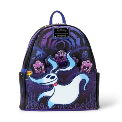 Nightmarte Before Christmas Zero and Jack Skellington Light-Up Mini-Backpack