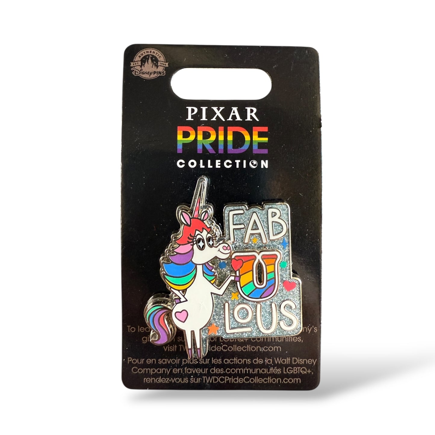 UKDS Pride Fabulous Inside Out Rainbow Unicorn Pin
