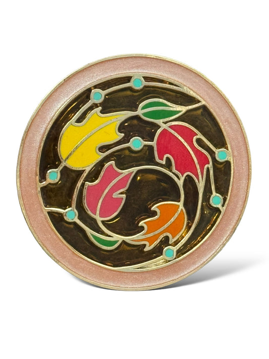 HKDL Stained Glass Princess Icon Pocahontas Leaves Pin