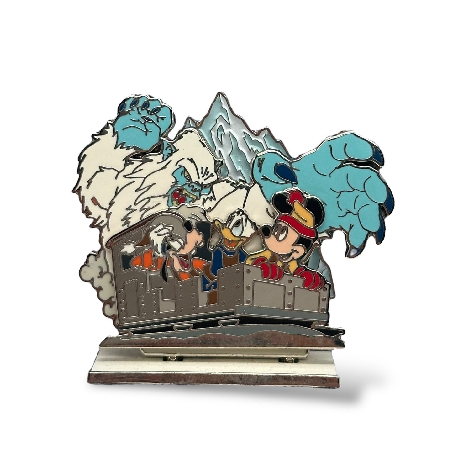 WDW 3D Attractions Diorama Expedition Everest Mickey, Donald, and Goofy Pin