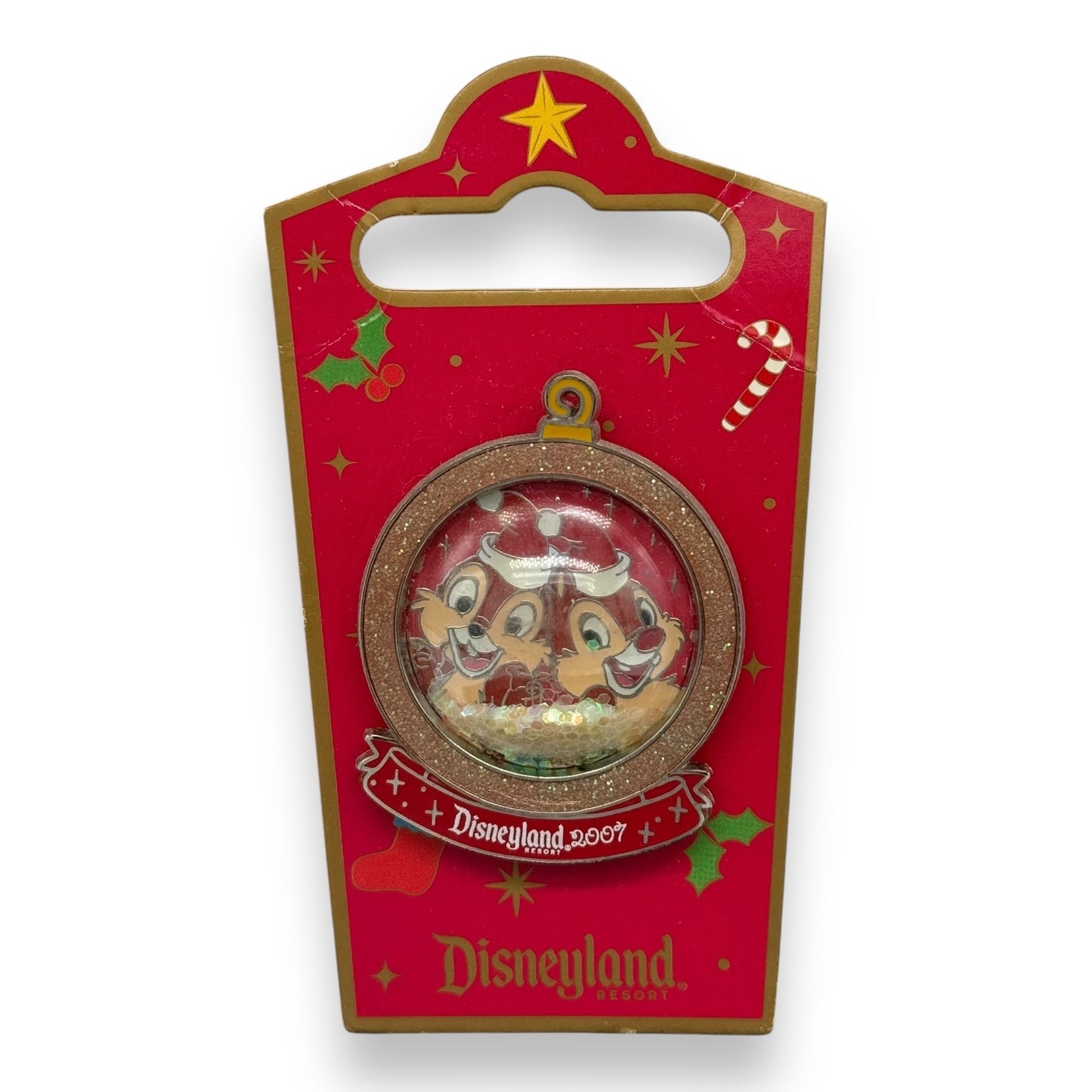 DLR Holiday Snow Globe Chip n' Dale Pin