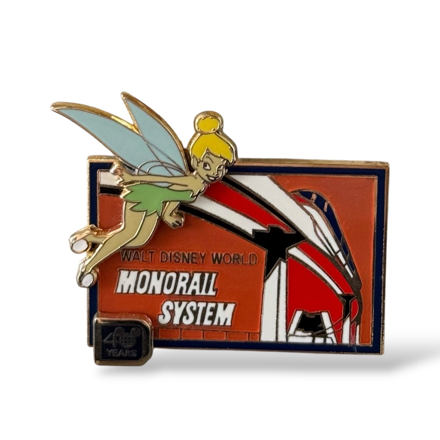 WDW 40th Anniversary Monorail System Tinker Bell Pin