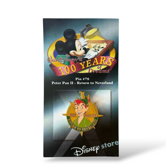 Disney Store 100 Years of Dreams Peter Pan 2 Return To Neverland Pin