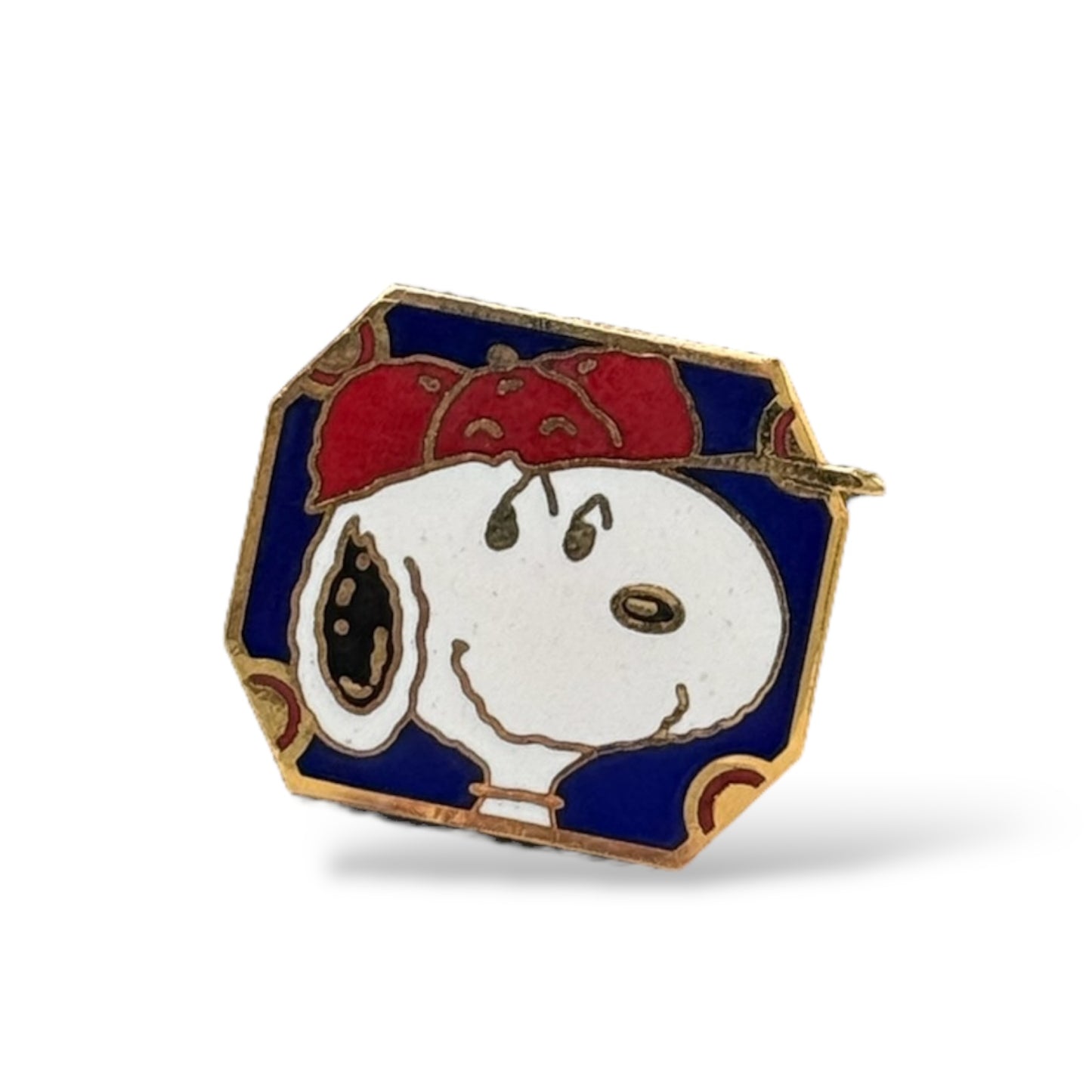 Peanuts Snoopy Wearing Baseball Cap Pin
