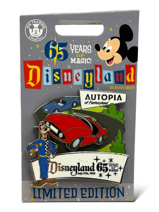 DLR 65 Years of Magic Autopia Goofy Pin