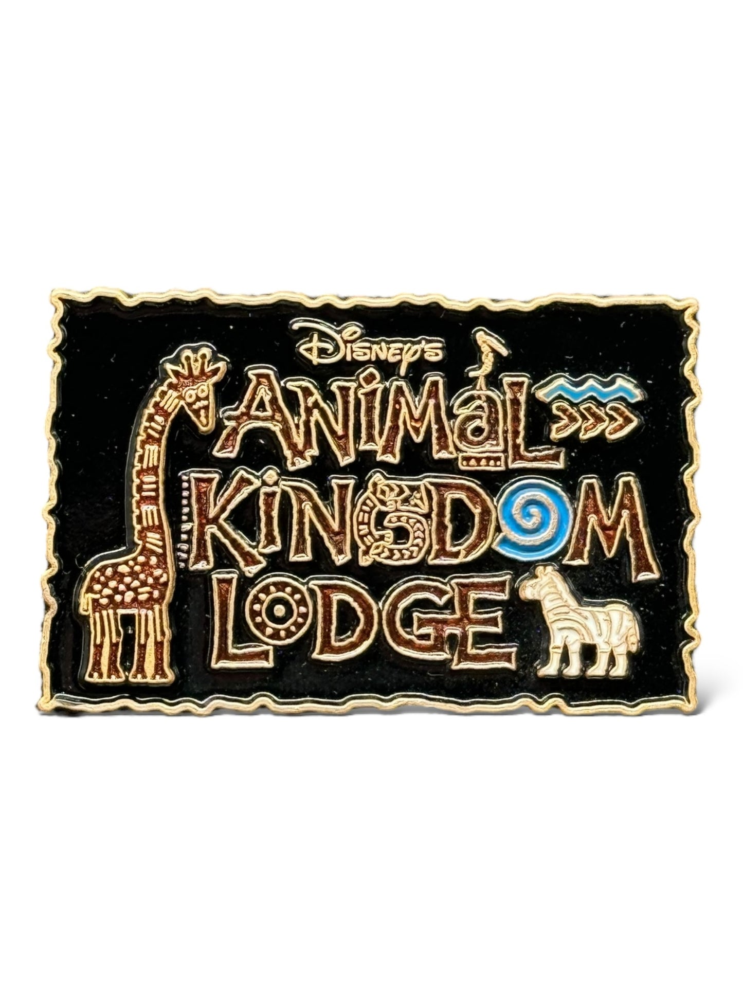 WDW Animal Kingdom Lodge Brown Letters Pin